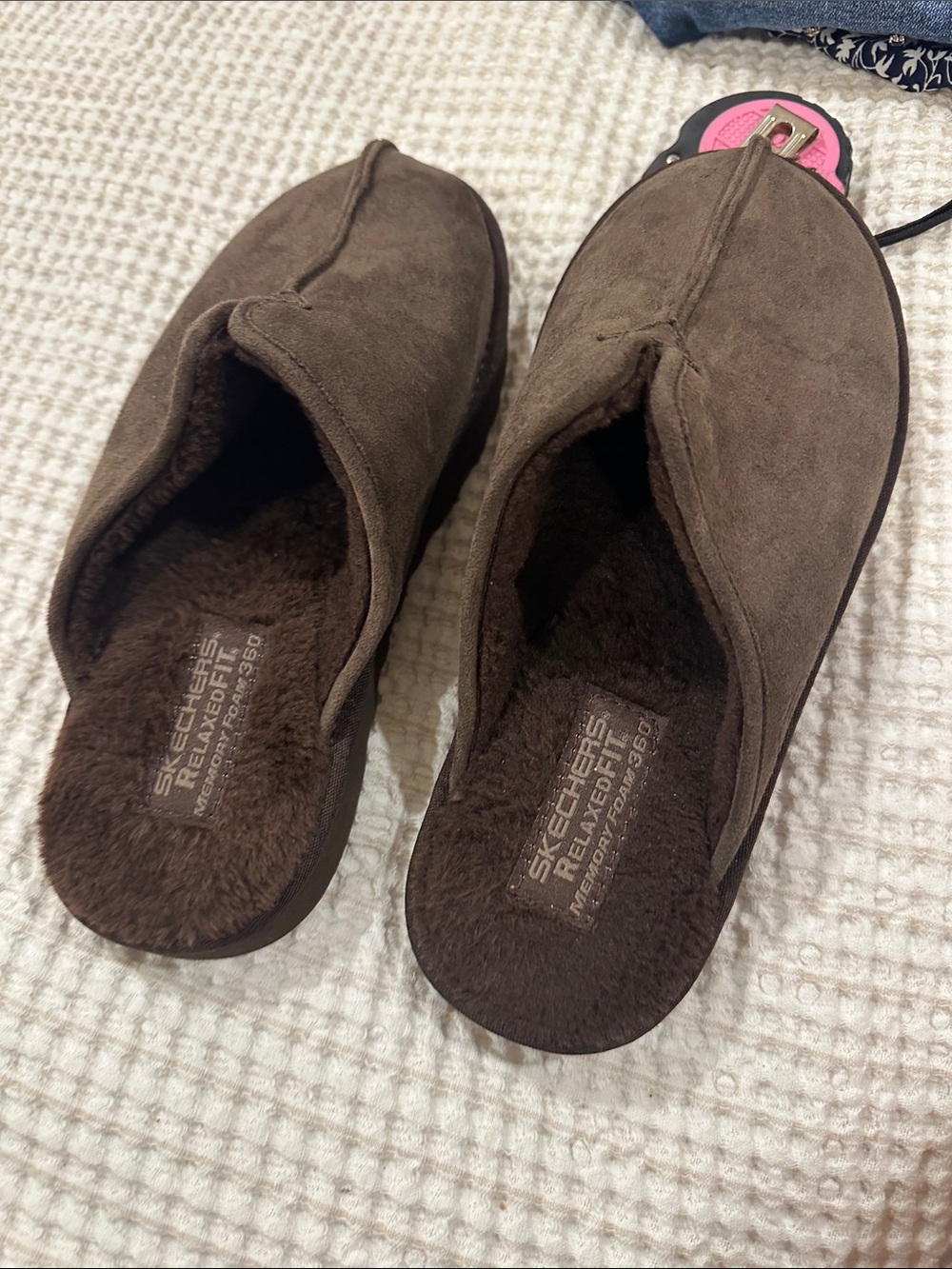Skechers Women's Brown Cozy Slip-On Relaxed Fit Slippers